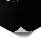 Poster Fleurs d'art à ligne florale minimes Noir Blanc (Coin)