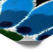 Poster Fleurs d'art folklorique génoise multicolore (Coin)