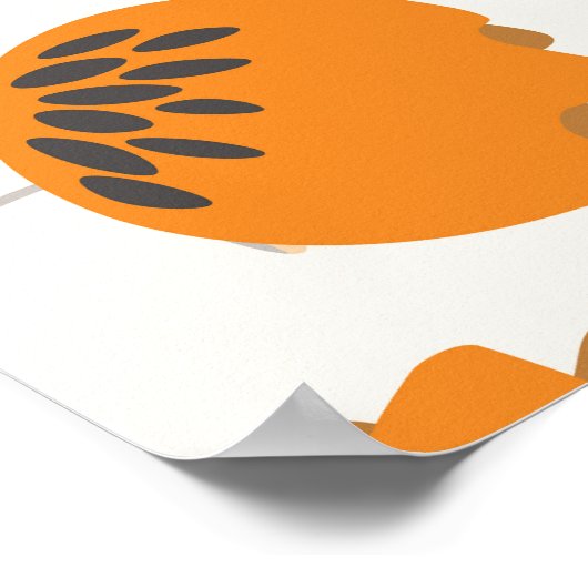 Poster Fleurs d'art populaire style scandinave (Coin)