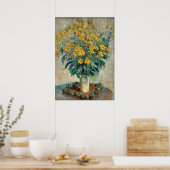 Poster Fleurs d'artichauts de Jérusalem, 1880 (huile sur  (Cuisine)