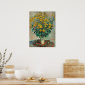 Poster Fleurs d'artichauts de Jérusalem par Claude Monet (Cuisine)