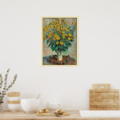 Poster Fleurs d'artichauts de Jérusalem par Claude Monet (Cuisine)