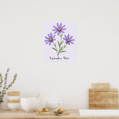 Poster Fleurs d'Aster de Septembre (Cuisine)
