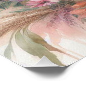 Poster Fleurs d'automne dans les couleurs pastel aquarell (Coin)
