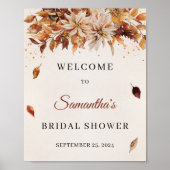 Poster Fleurs d'automne et d'automne Marigold Boho signe (Devant)