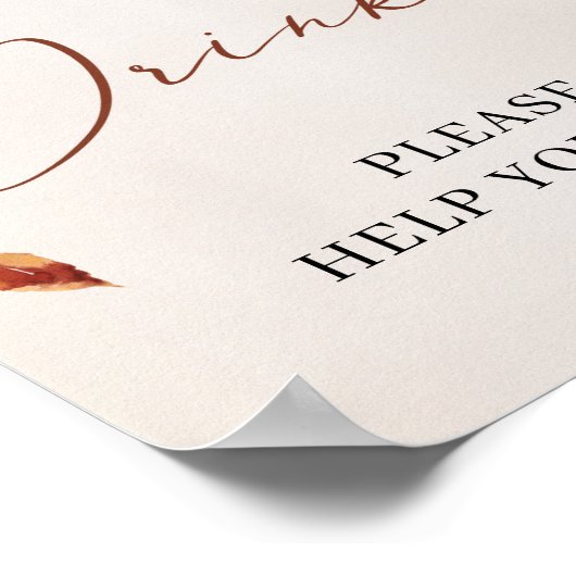 Poster Fleurs d'automne et d'automne Marigold Boho signe (Coin)