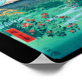 Poster Fleurs d'automne et le Mont Fuji, Hiroshige, Ukiyo (Coin)