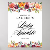 Poster Fleurs d'automne Floral Baby Sprinkl Bienvenue (Devant)