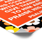 Poster Fleurs d'automne rétros Black Thanksgiving (Coin)