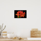 Poster Fleurs d'Azalée Orange (Cuisine)
