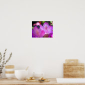 Poster Fleurs d'azalée rose visitant l'insecte lucifère (Cuisine)
