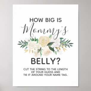 Poster Fleurs de baby shower Quelle est la taille du jeu 
