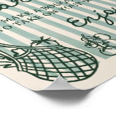 Poster Fleurs de bar pour la douche de mariée dessinées à (Coin)