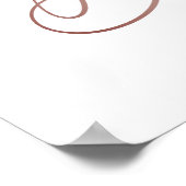 Poster fleurs de boho Baptême signe de bienvenue (Coin)