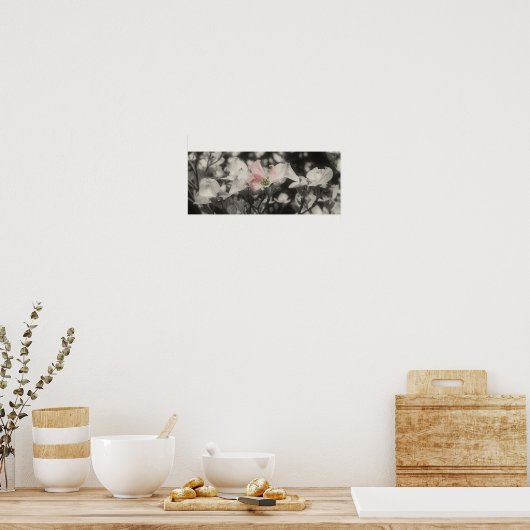 Poster Fleurs de bois de chien Couleur partielle (Cuisine)