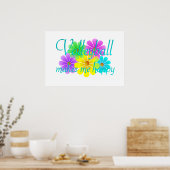 Poster Fleurs de bonheur de volley-ball (Cuisine)