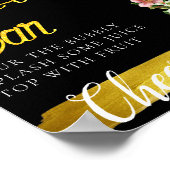 Poster Fleurs de bouquet Panneau de bar de Mimosa élégant (Coin)