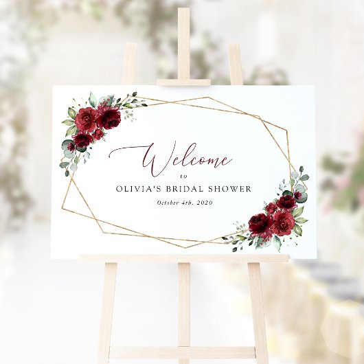 Poster Fleurs de Bourgogne, Fleurs Rouges, Bienvenue au M