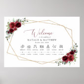 Poster Fleurs de Bourgogne, Fleurs Rouges, Calendrier de (Devant)