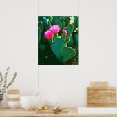 Poster Fleurs de Cactus Beavertail (Cuisine)