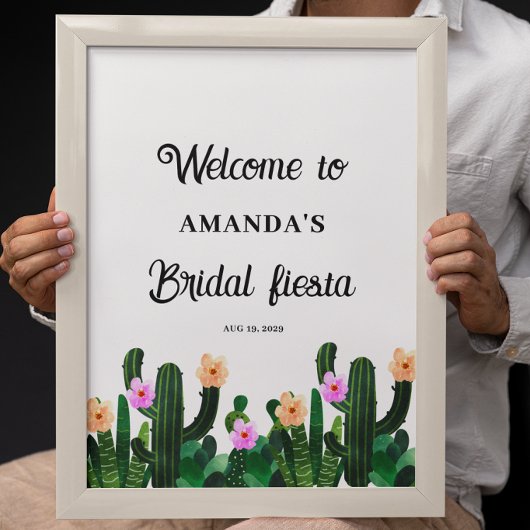 Poster Fleurs de cactus Bridal Fiesta