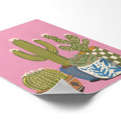 Poster Fleurs de cactus rose (Coin)