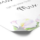 Poster Fleurs de Calla - Combien de baisers jeu de douche (Coin)