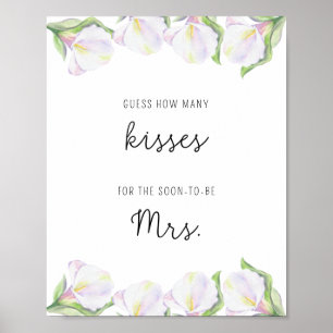 Poster Fleurs de Calla - Combien de baisers jeu de douche