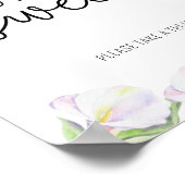Poster Fleurs de calla - L'amour est doux, prenez une fri (Coin)