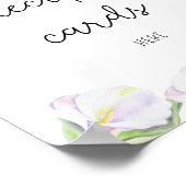 Poster Fleurs de Calla - Votre carte de recettes ici post (Coin)