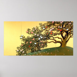 Poster Fleurs de camélia de Hayami Gyoshū