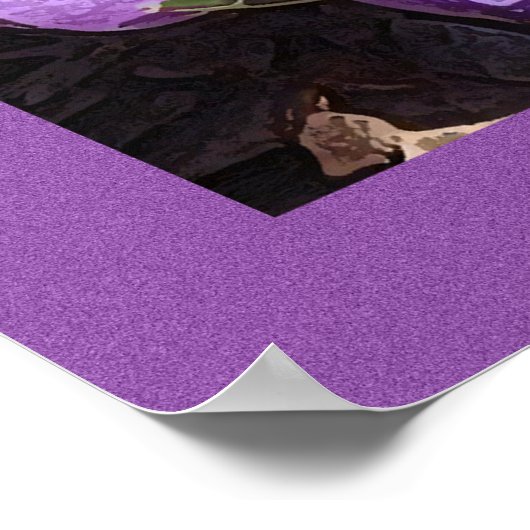 Poster Fleurs de canapés violets (Coin)