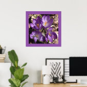 Poster Fleurs de canapés violets (Bureau à domicile)