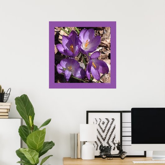 Poster Fleurs de canapés violets (Bureau à domicile)
