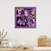 Poster Fleurs de canapés violets (Cuisine)