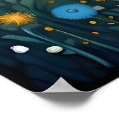 Poster Fleurs de cerfs mignons Imaginaire de prairie (Coin)