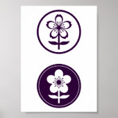 Poster fleurs de cerisier et de pomme (Devant)