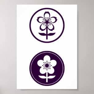 Poster fleurs de cerisier et de pomme