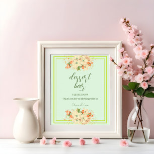 Poster Fleurs de cerisier rose, Bar dessert Mariage