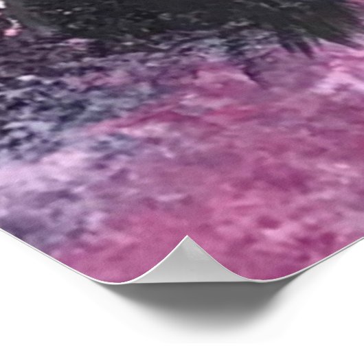 Poster Fleurs de cerisier rustique Amour couple Parapluie (Coin)