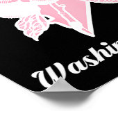 Poster Fleurs de cerisier Sakura sur le district de Washi (Coin)