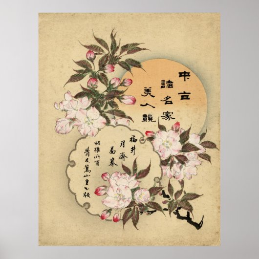 Poster Fleurs de cerisiers (Devant)