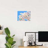Poster Fleurs de cerisiers au printemps (Bureau à domicile)