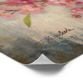 Poster Fleurs de cerisiers et succursale (Coin)