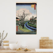 Poster Fleurs de cerisiers sur les rives de la rivière Ta (Cuisine)