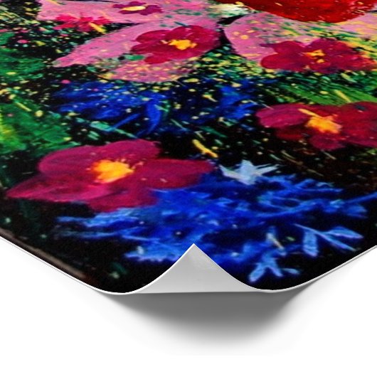 Poster fleurs de champs 68 (Coin)