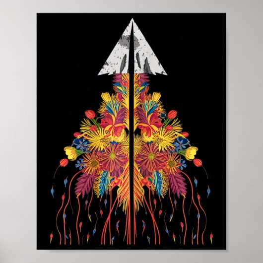 Poster Fleurs de chasse à la pointe Arrowhead Pièce colle (Devant)