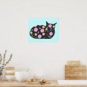 Poster Fleurs de chat noir Plantes Chats Peuvent Manger A (Cuisine)