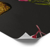 Poster Fleurs de chats mignons Motif d'aquarelle (Coin)