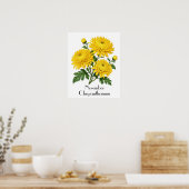 Poster Fleurs de chrysanthème de novembre (Cuisine)